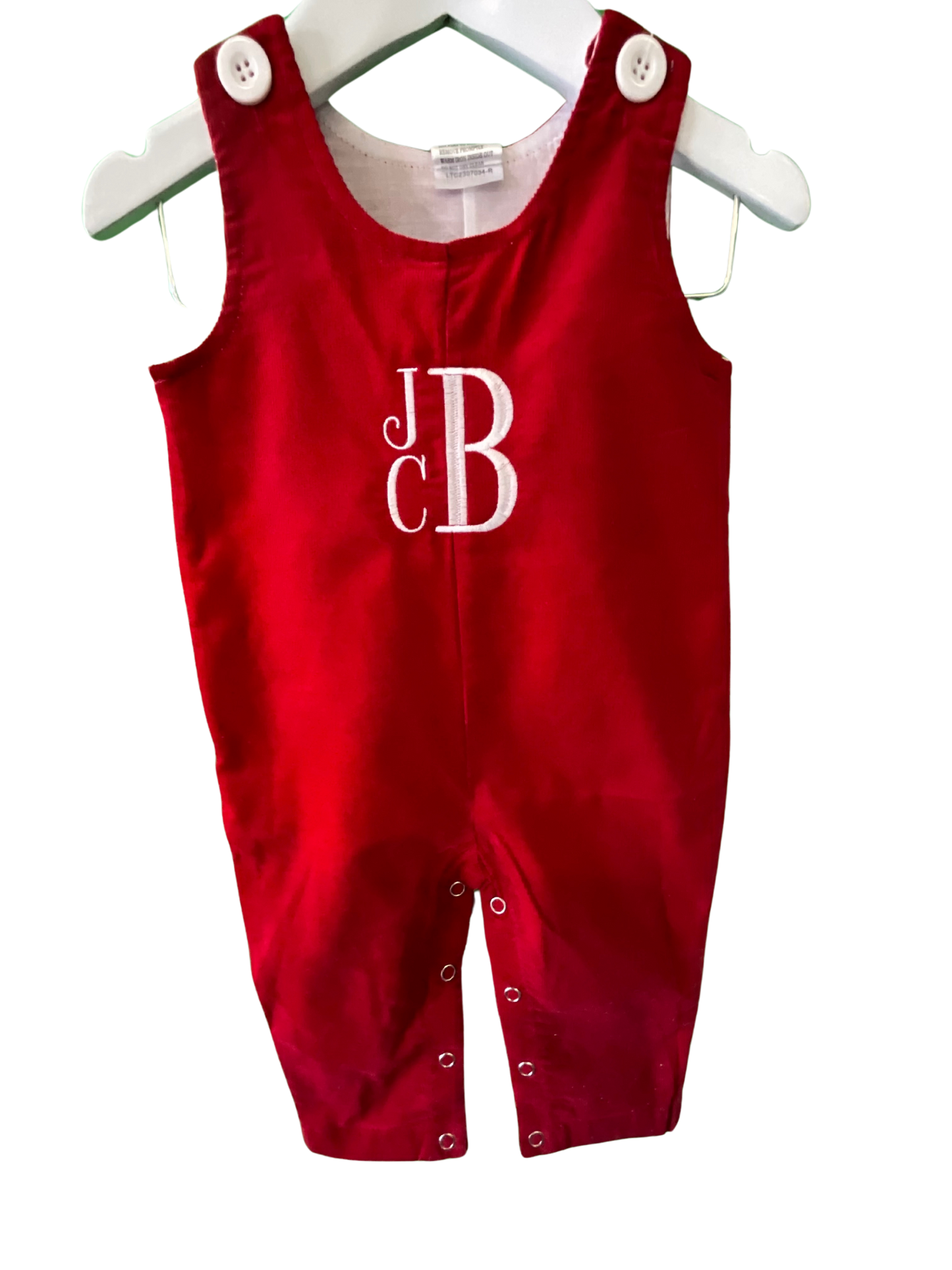 Boy's Red Cotton Corduroy Longall