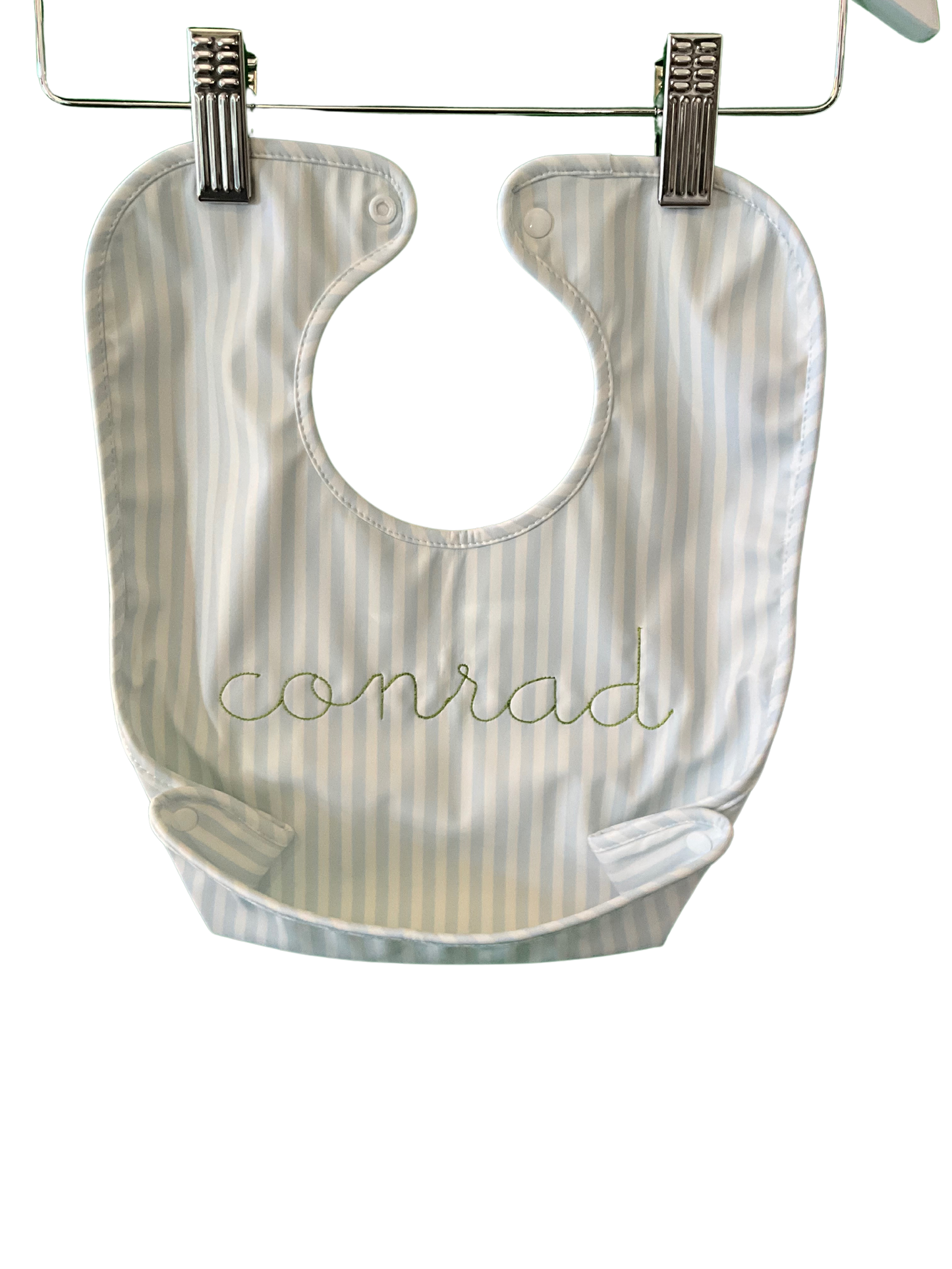 TRVL Pimlico Blue Stripe Bib with Optional Monogram