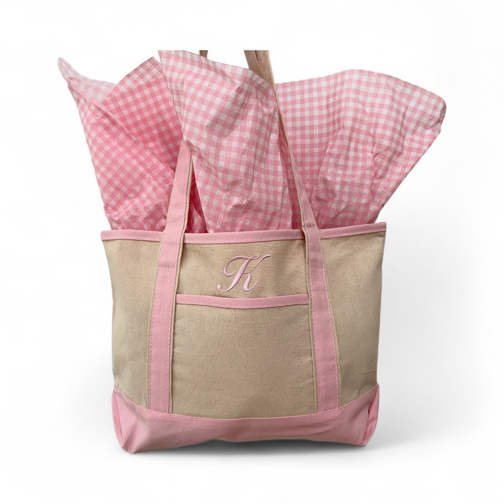 Small Deluxe Canvas Tote in Pink