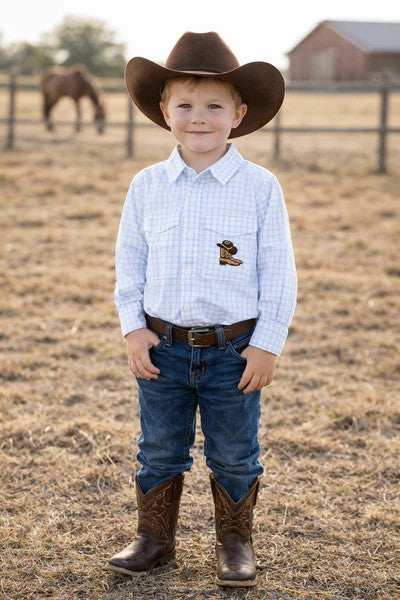 Boys Cowboy Fishing Shirt – Monogram Proper Designs