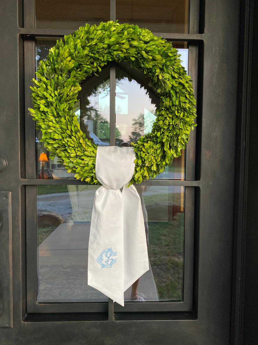Ivory Cotton Wreath Sash