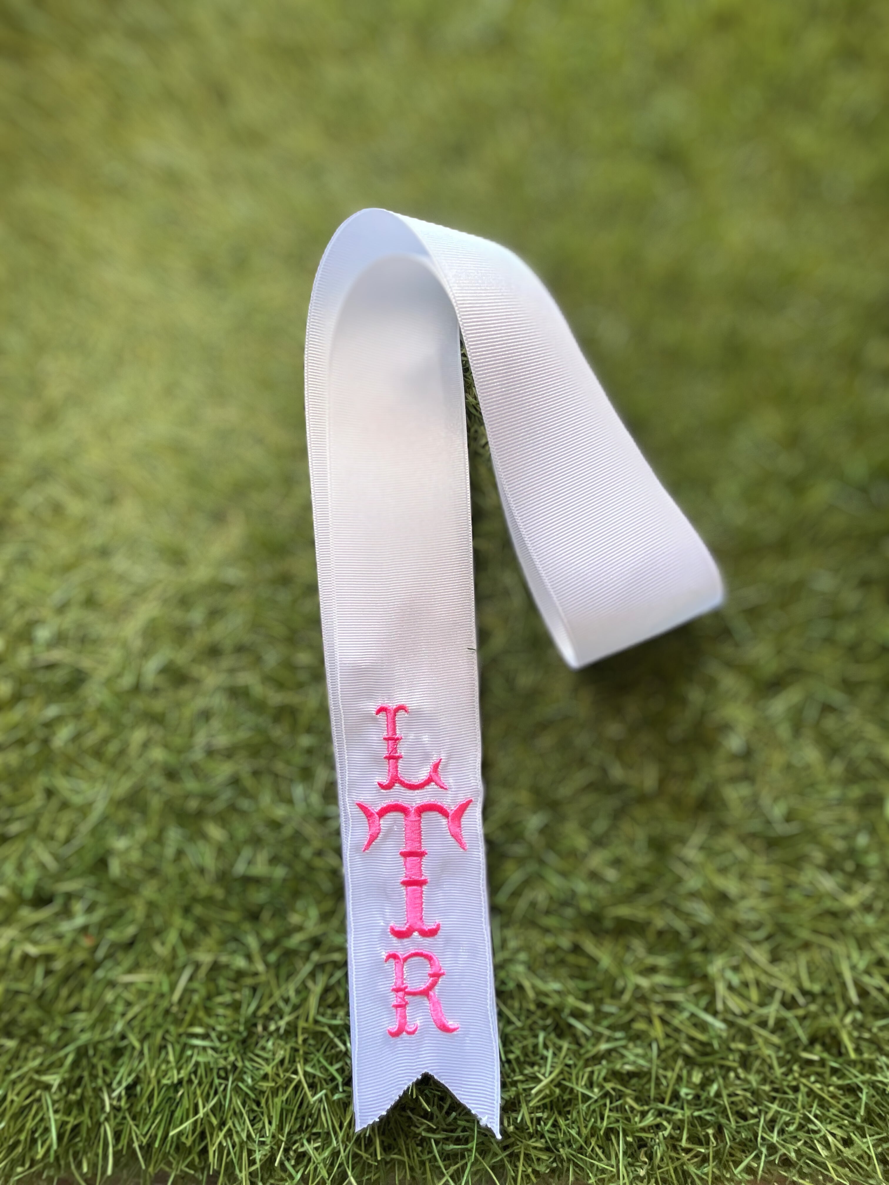 Monogrammed Grosgrain Hair Ribbon