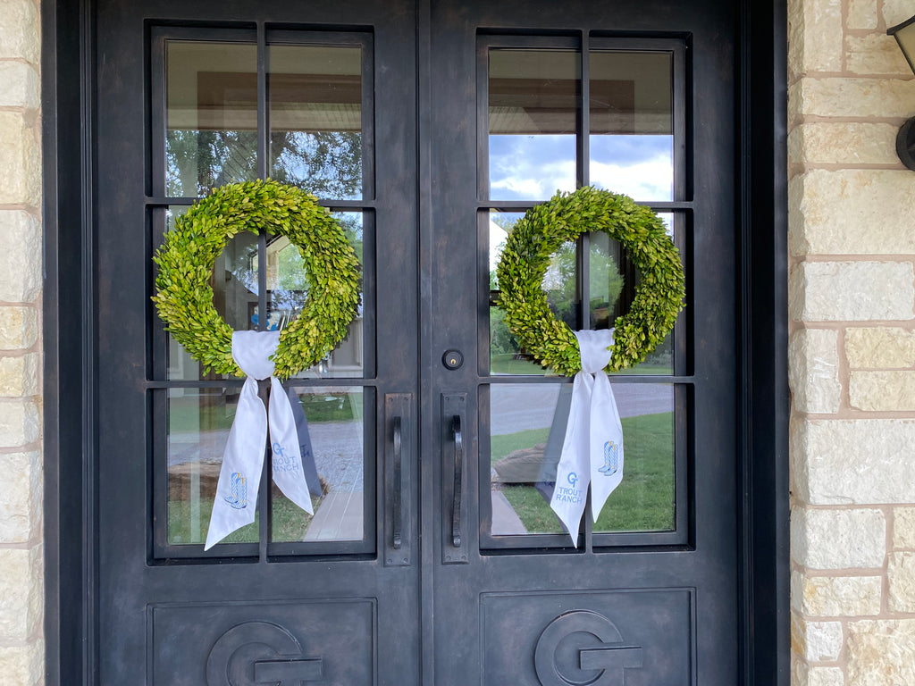 White Cotton Wreath Sash