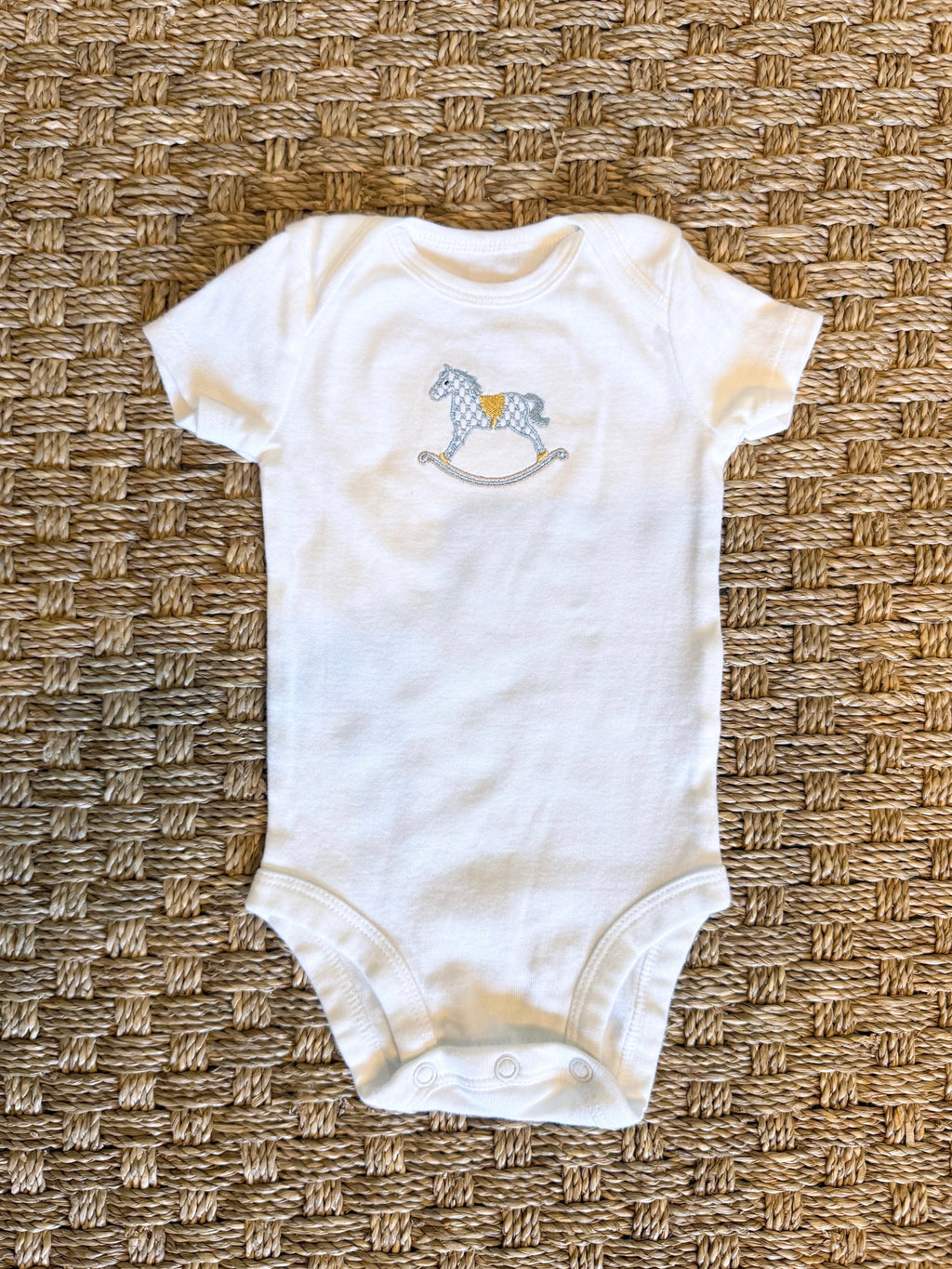 Cotton Rib Knit Short Sleeve Infant Onesie