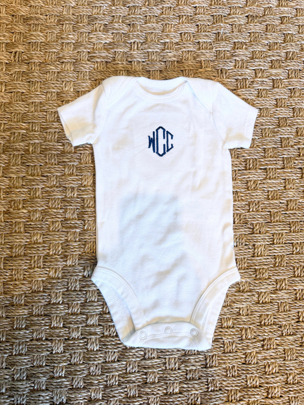 Cotton Rib Knit Short Sleeve Infant Onesie