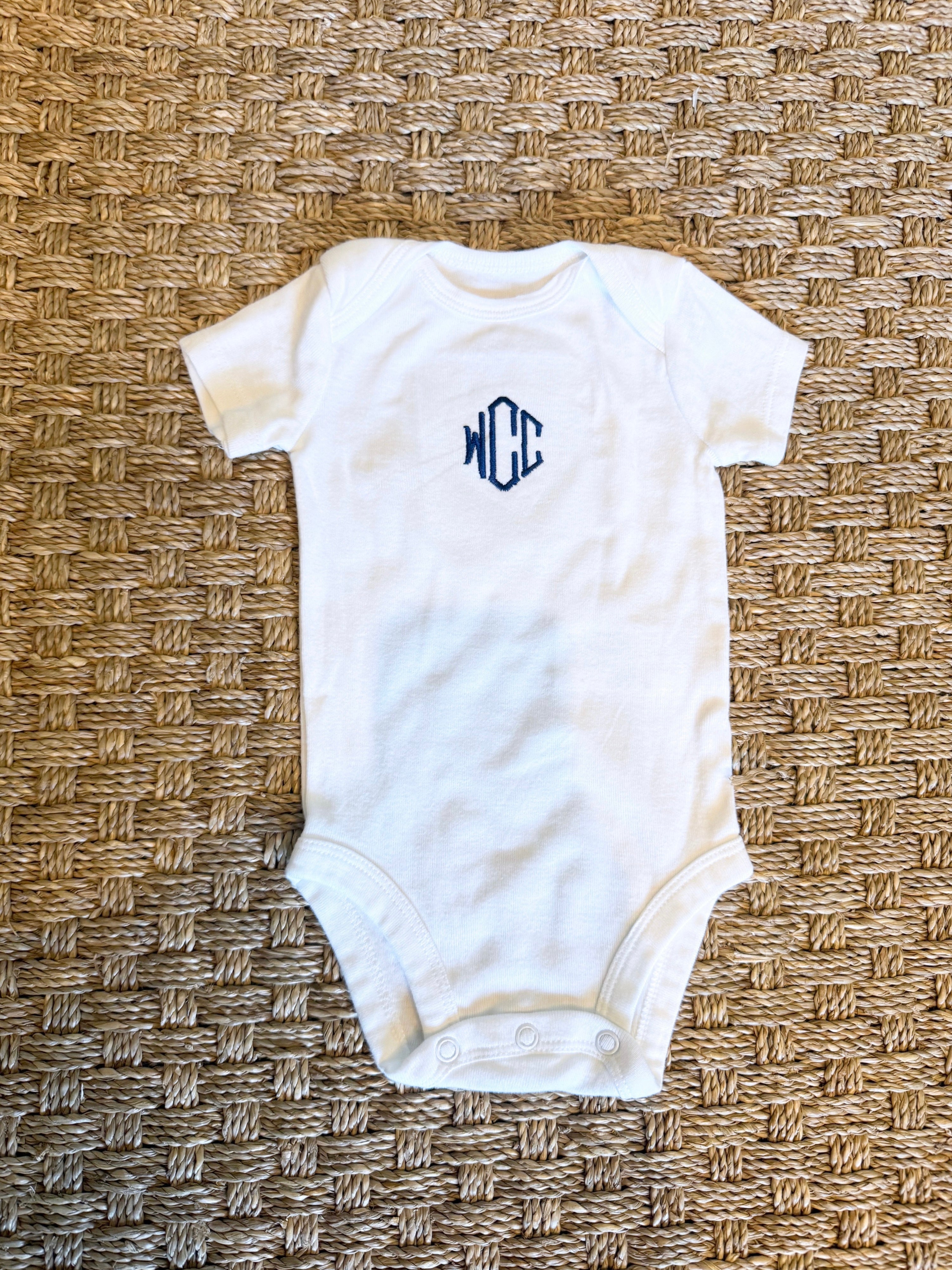Cotton Rib Knit Short Sleeve Infant Onesie