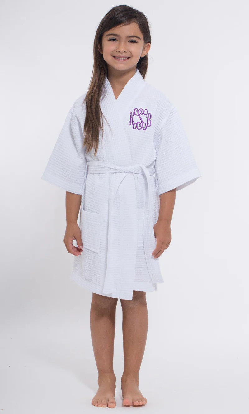 White Waffle Kid's Robes