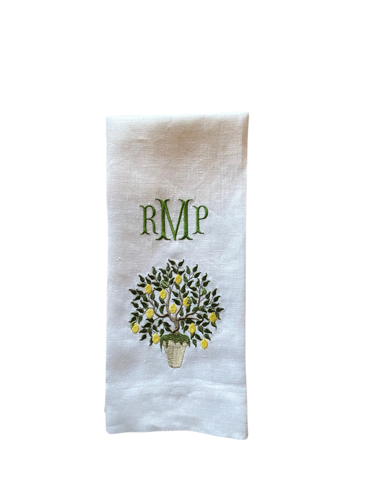 Lemon Tree Linen Towel