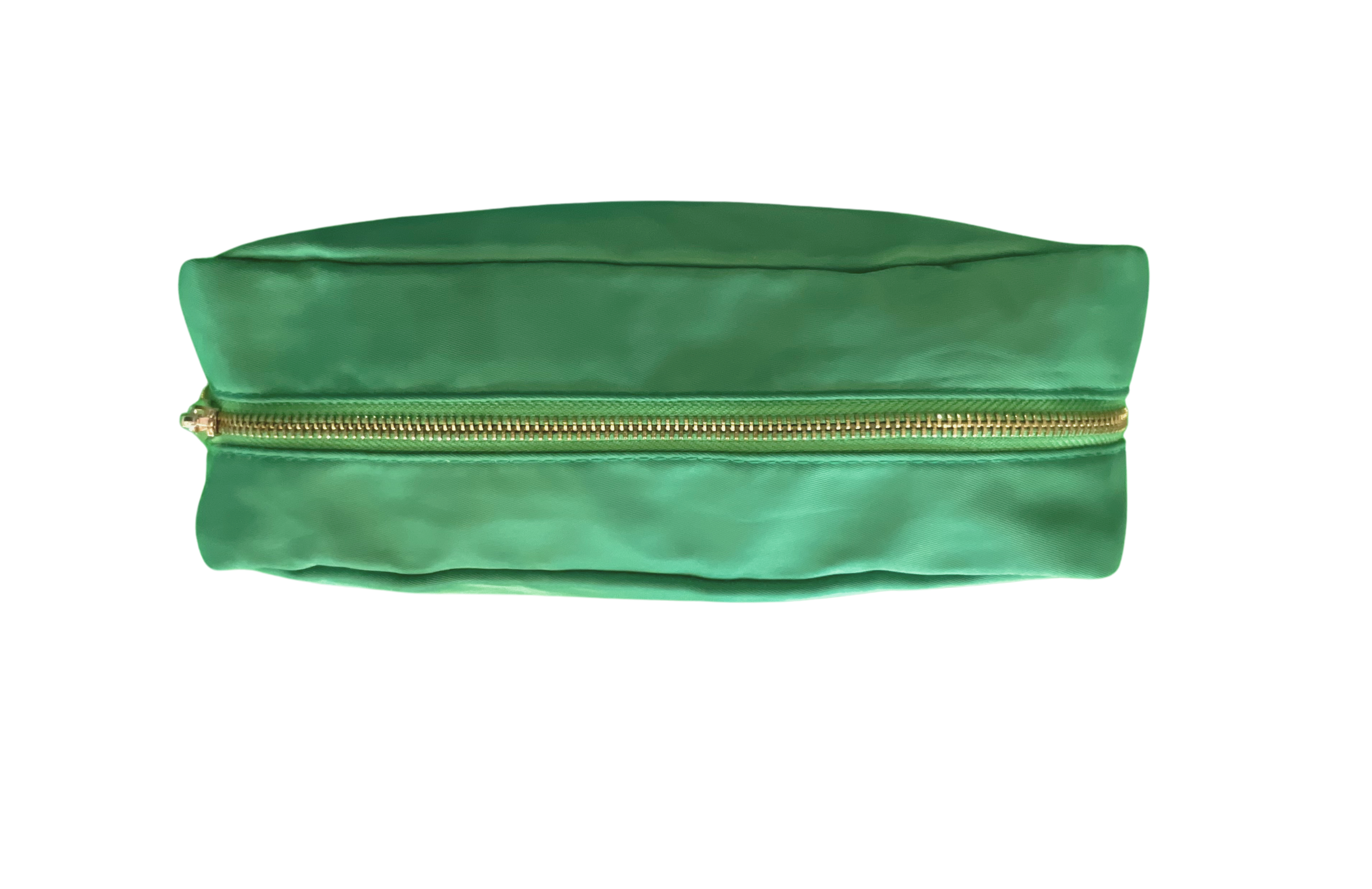 Kelly Green Large Nylon Cosmetic Bag with Optional Monogram