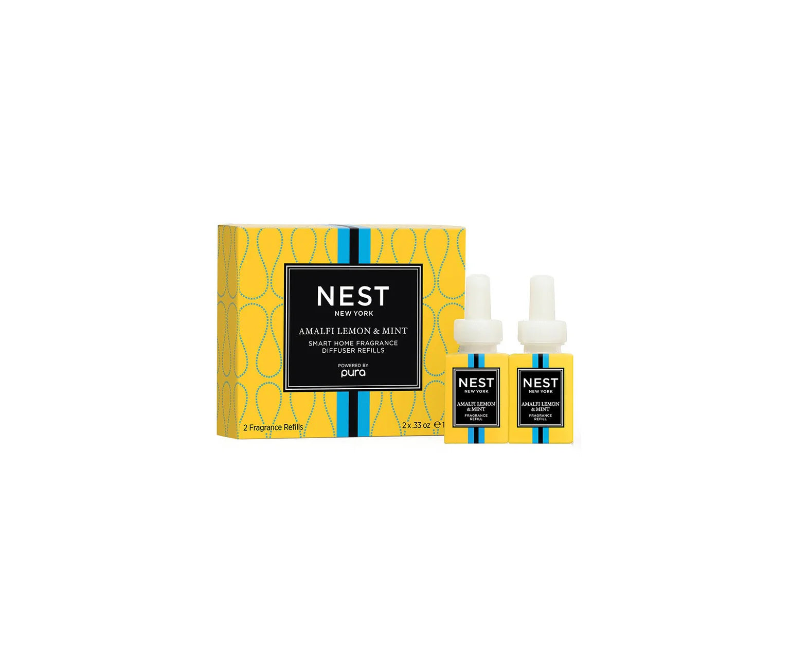 Amalfi Lemon & Mint Refill Duo for NEST x Pura Smart Home Fragrance Diffuser - Smart Vials