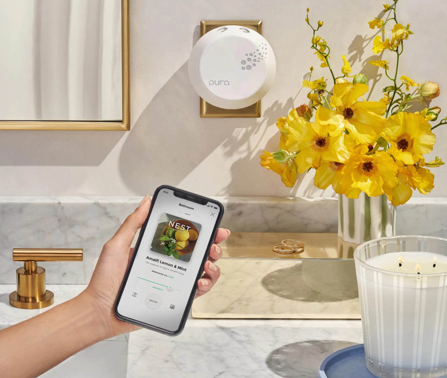 Amalfi Lemon & Mint Refill Duo for NEST x Pura Smart Home Fragrance Diffuser - Smart Vials