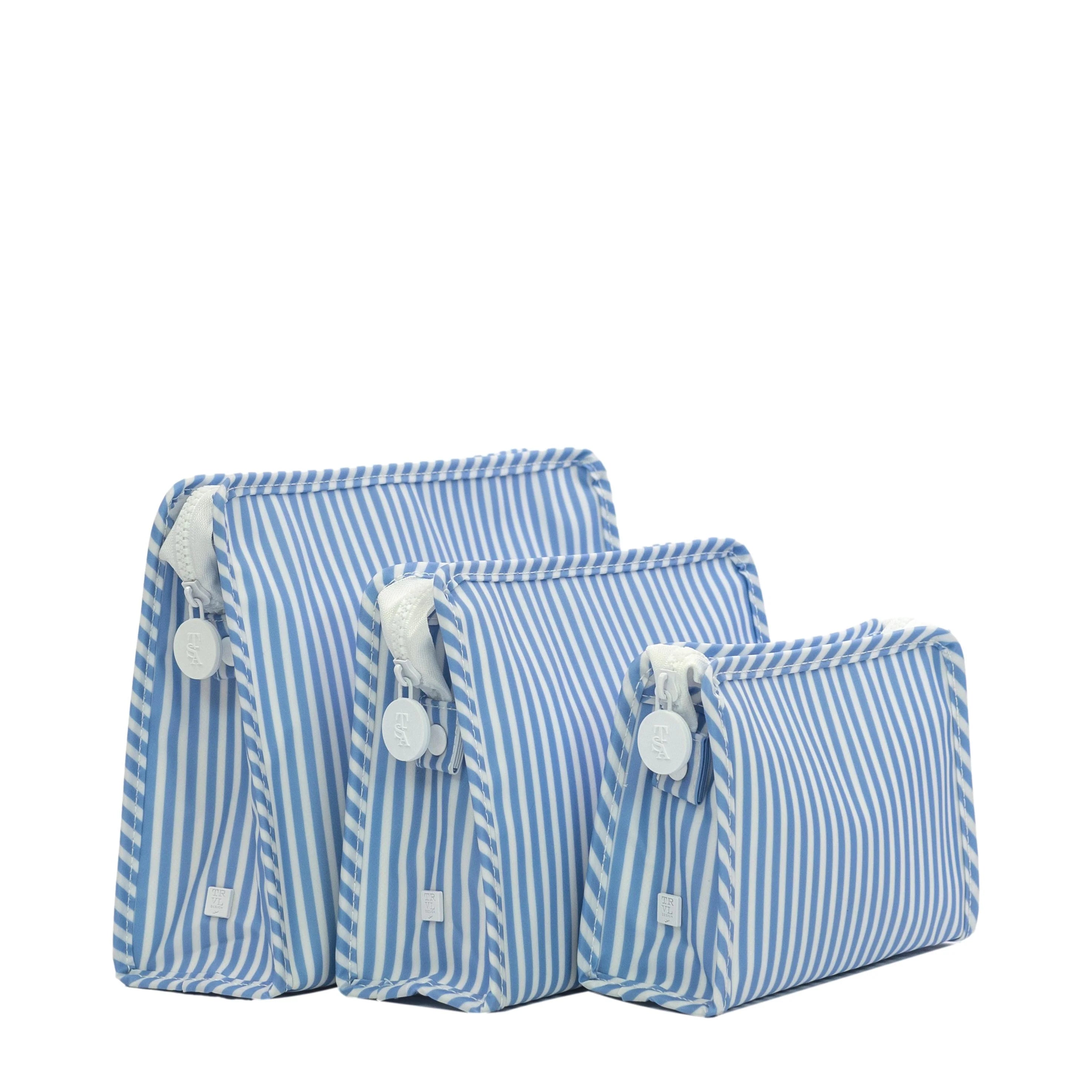 TRVL Designs ROADIE MEDIUM Zip Pouch - PIMLICO STRIPE CHAMBRAY