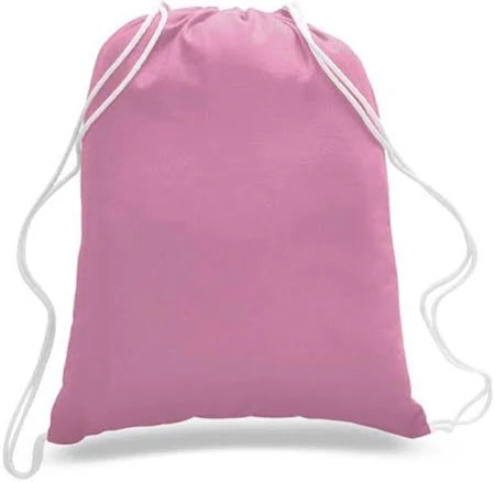 Pink Drawstring Backpack