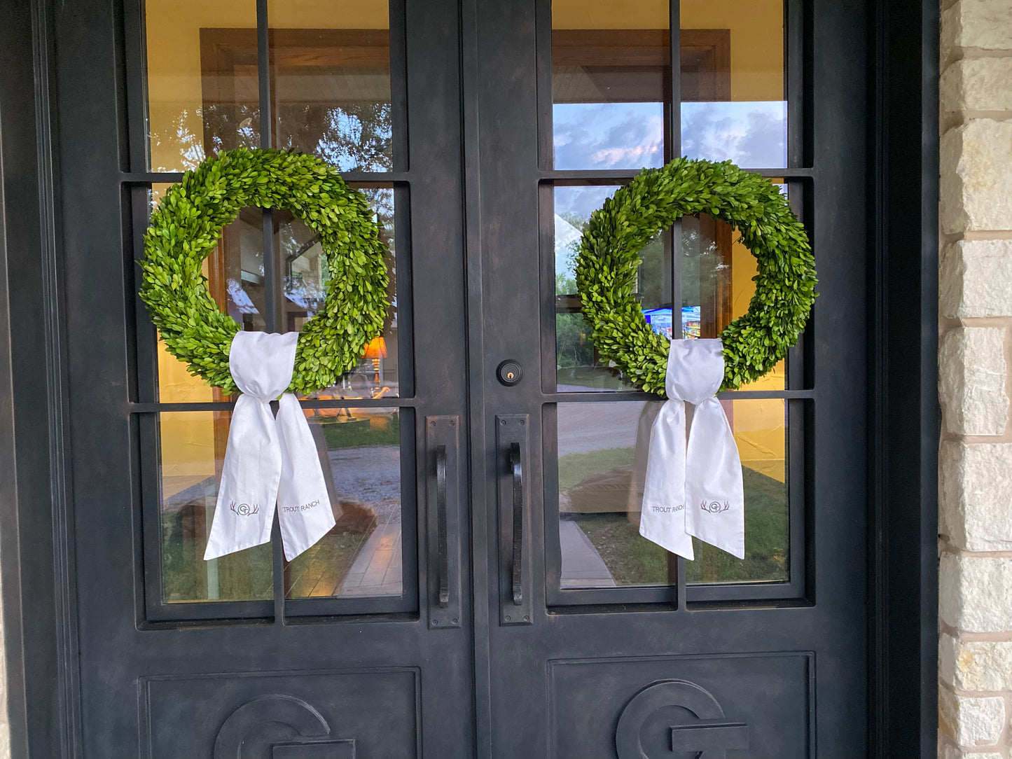 White Linen Wreath Sash