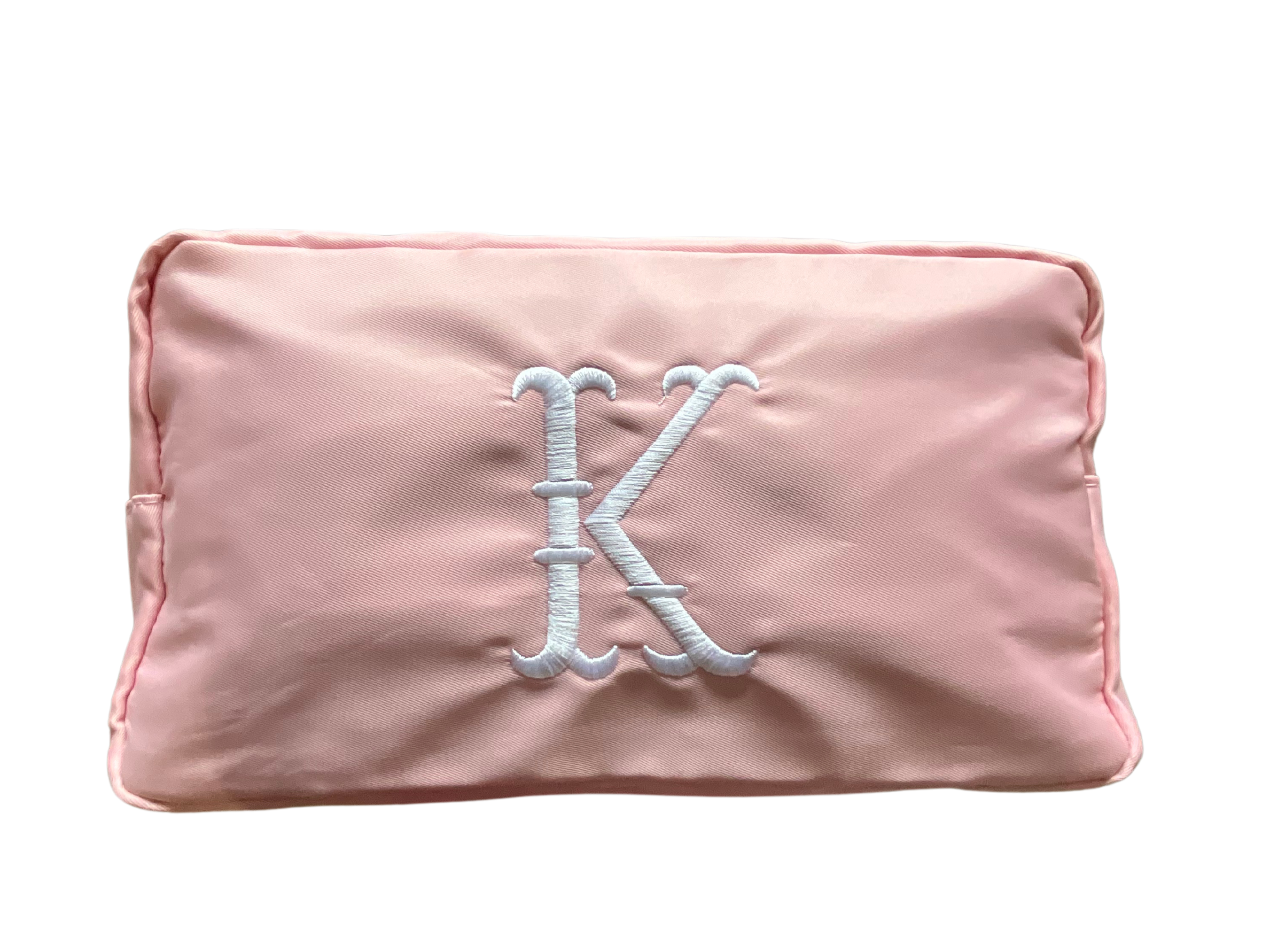 Rose Pink Large Nylon Cosmetic Bag