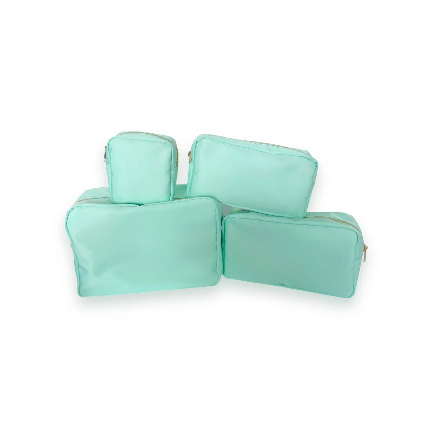 Mint Medium Nylon Cosmetic Bag