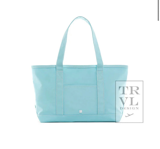 TRVL Medium Tote Bag in Lake Blue