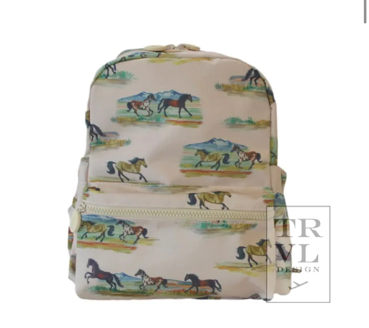 TRVL Mini Backer Wild Horses Backpack