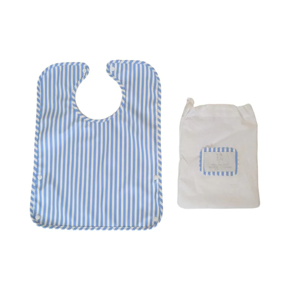 TRVL Pimlico Blue Chambray Stripe Bib