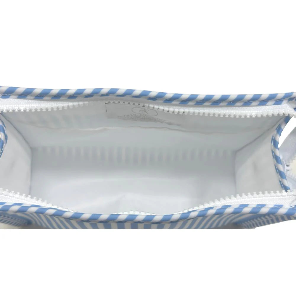 TRVL Designs ROADIE LARGE Zip Pouch - Pimlico Stripe Blue Chambray