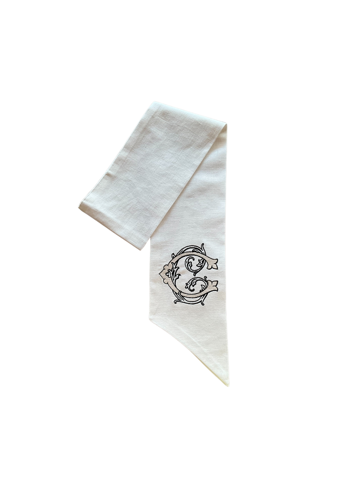 Ivory Cotton Wreath Sash