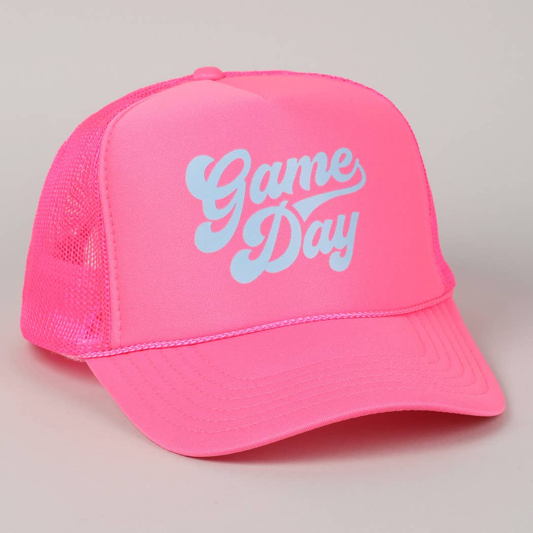 Game Day Lettering Logo Print Foam Trucker Hat