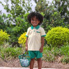 Archie Yellow Stripe Short Set from Trotter Street Kids