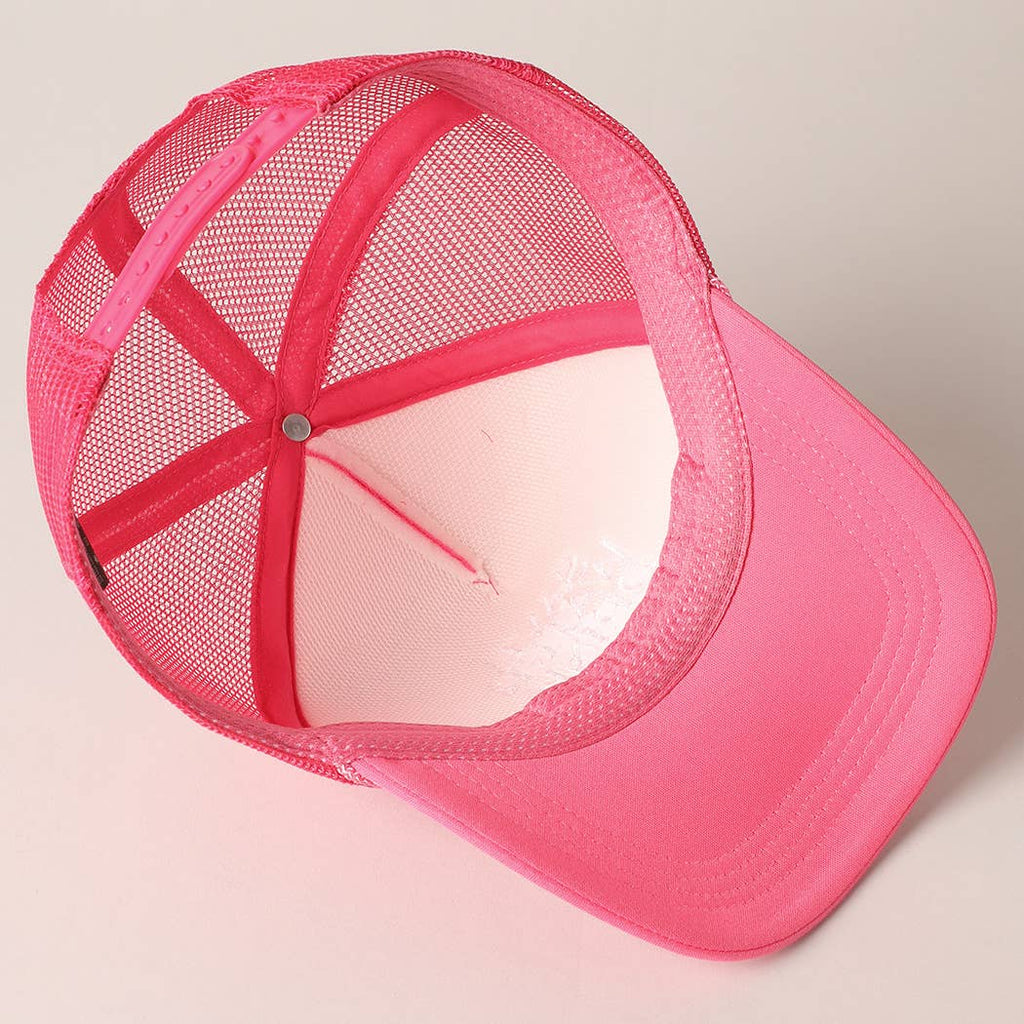 White "Save Water Drink Margs" Embroidered Trucker Cap