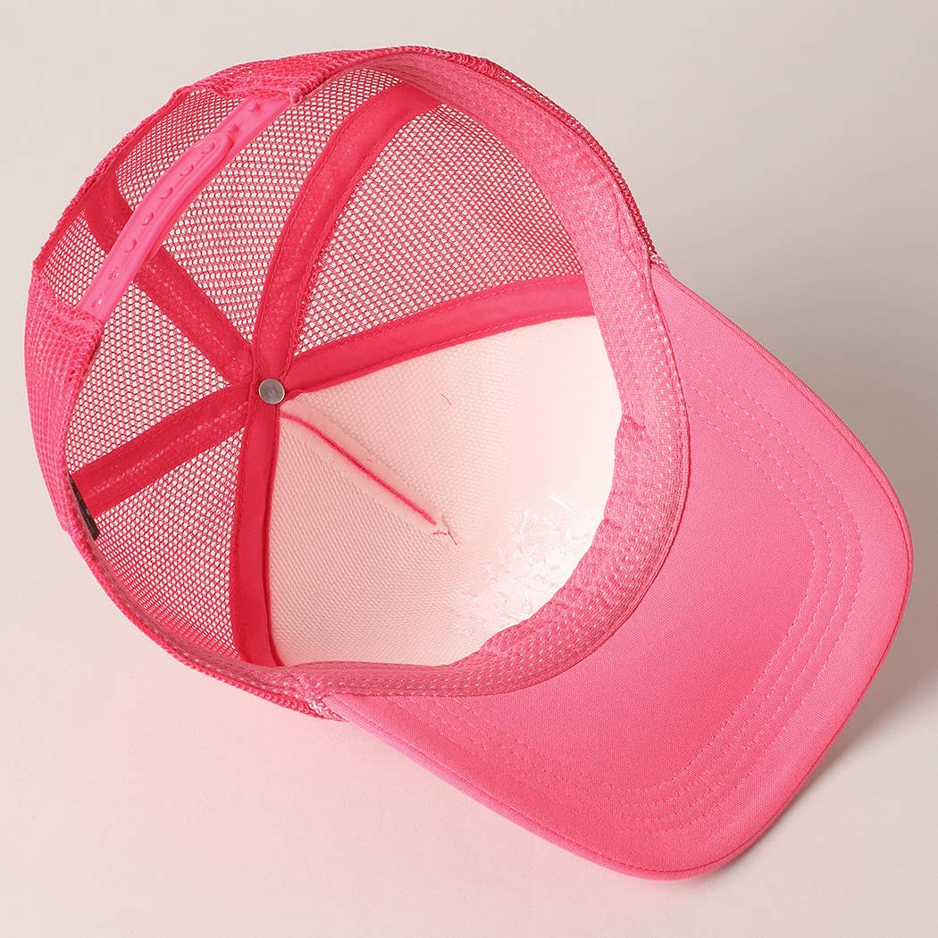 White "Save Water Drink Margs" Embroidered Trucker Cap