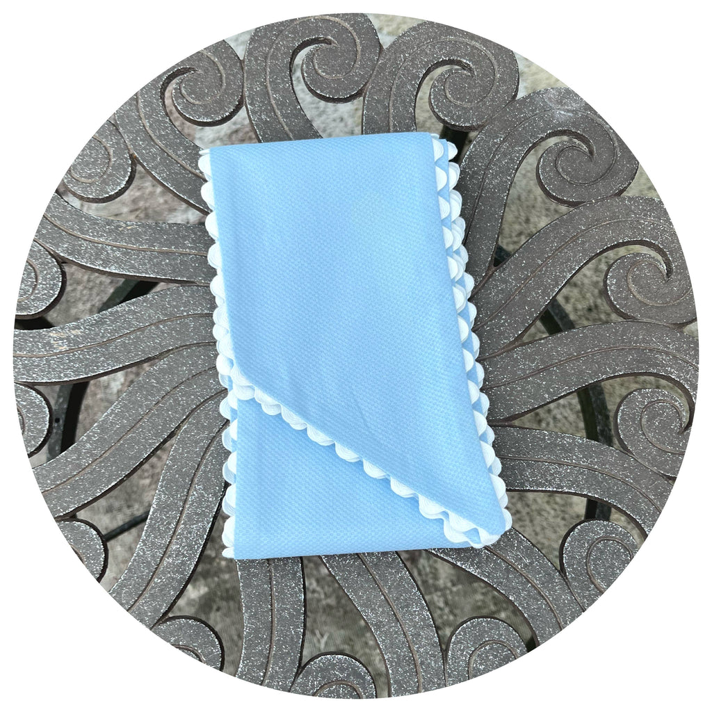 Pastel Color Cotton Pique Sash with Trim