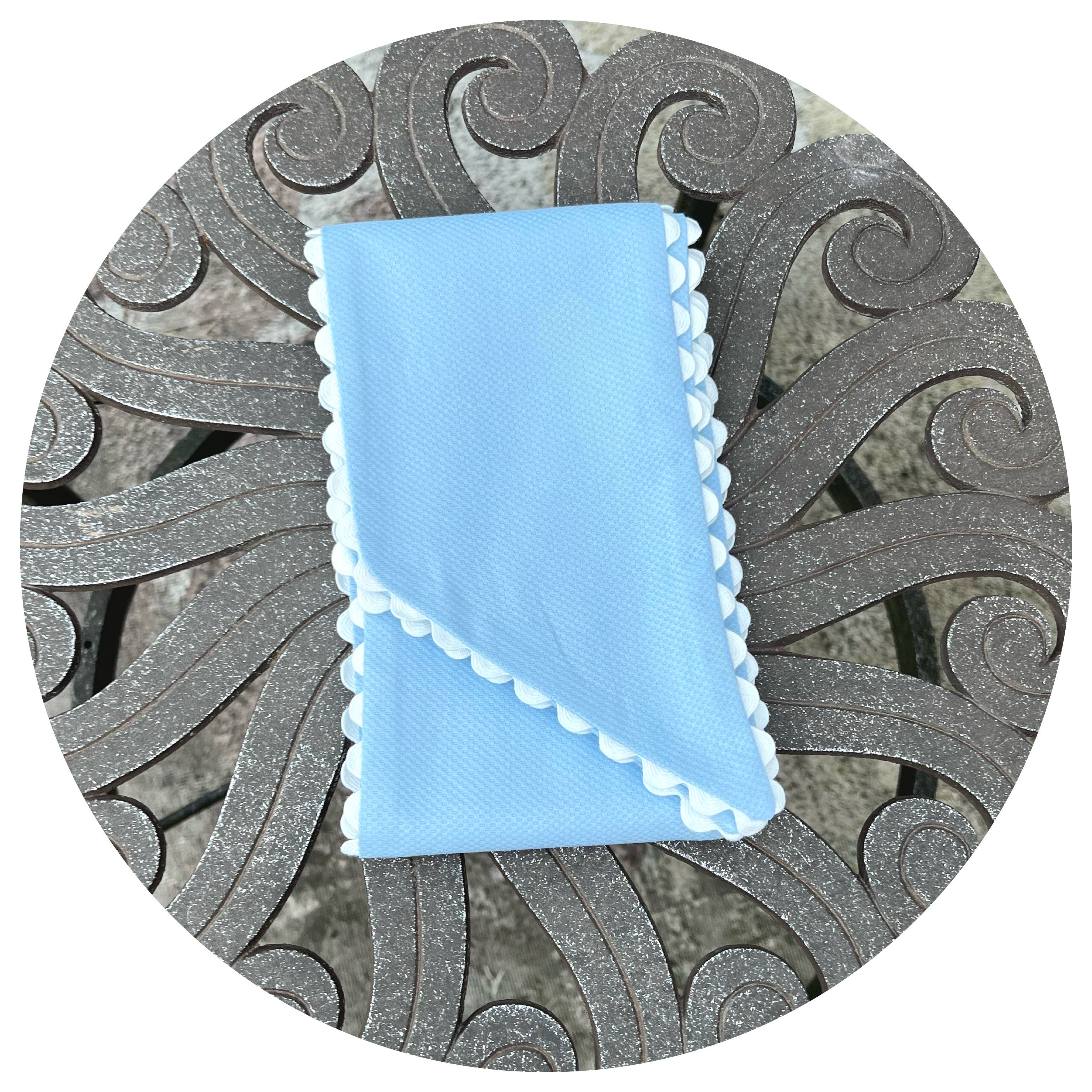 Pastel Color Cotton Pique Sash with Trim