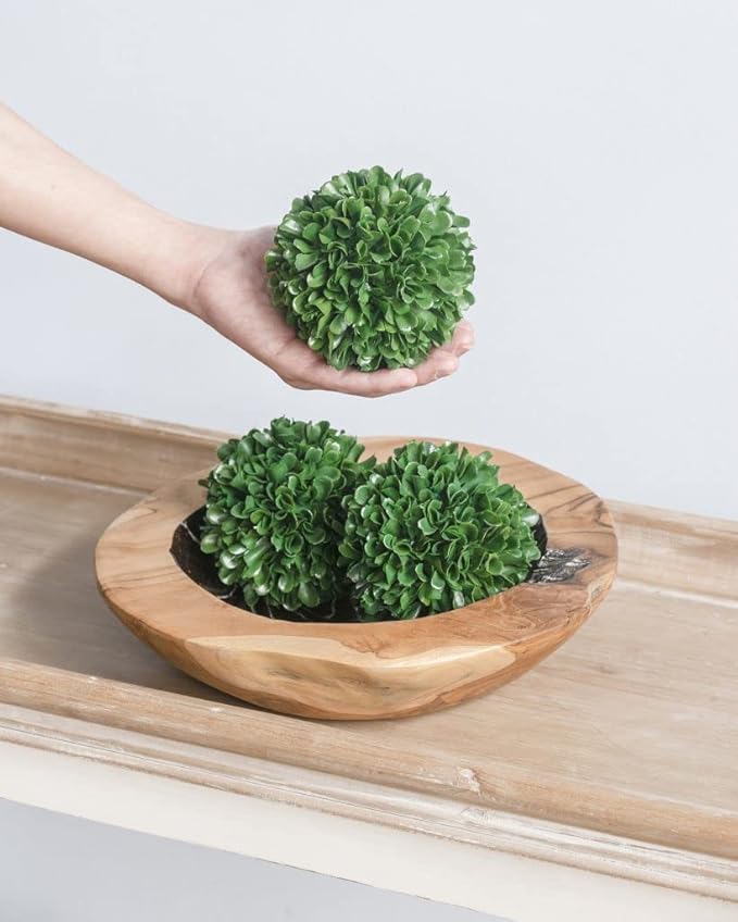 Artificial Green Boxwood Topiary Ball Set