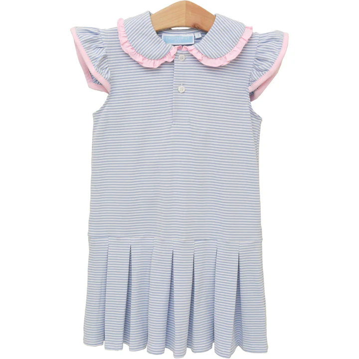 Camilla Dress in Dusty Blue & Light Pink from Trotter Street Kids