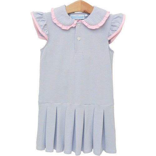 Camilla Dress in Dusty Blue & Light Pink from Trotter Street Kids