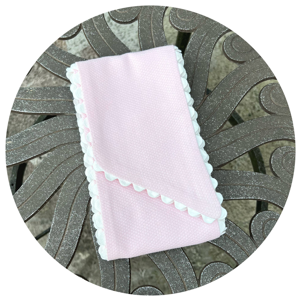 Pastel Color Cotton Pique Sash with Trim