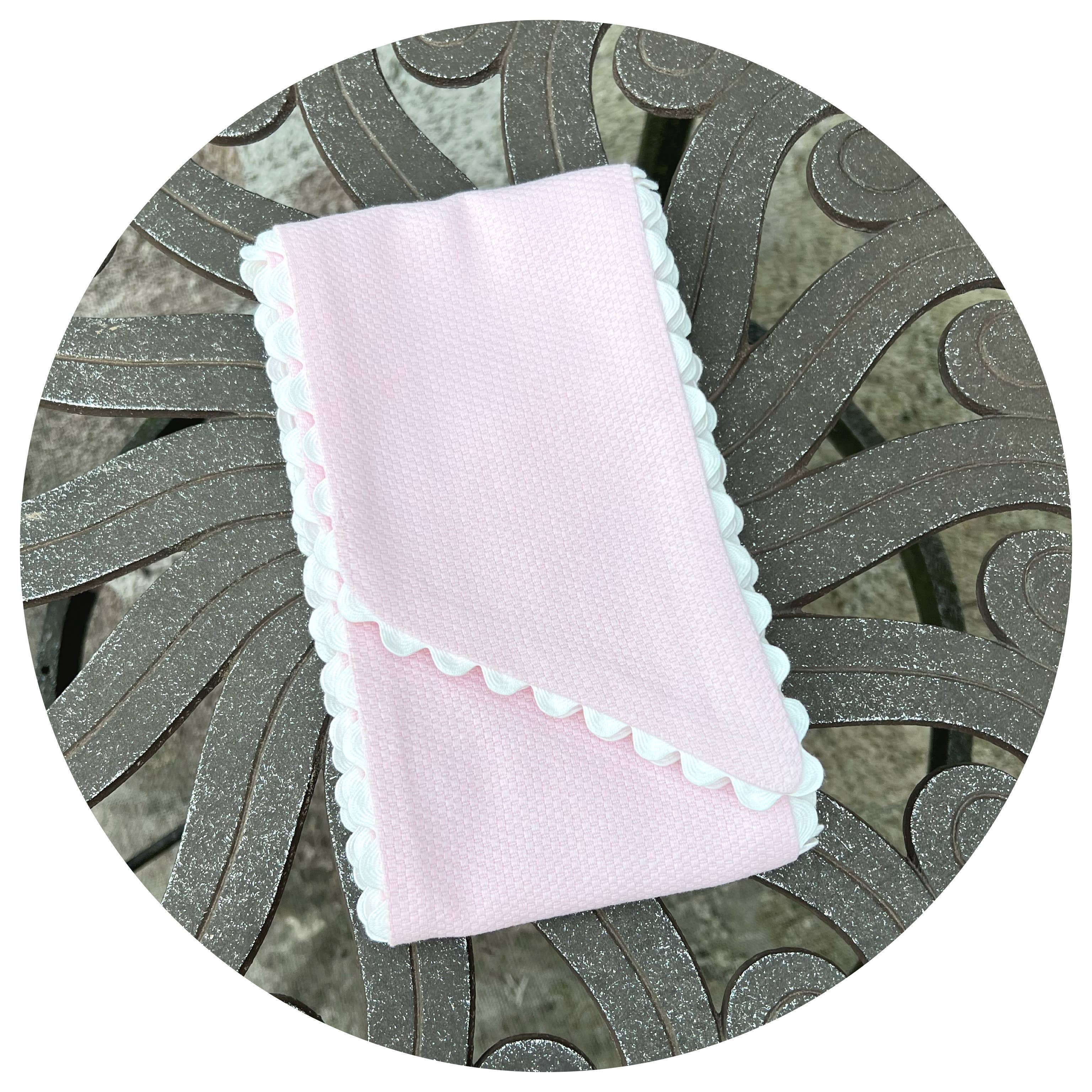 Pastel Color Cotton Pique Sash with Trim