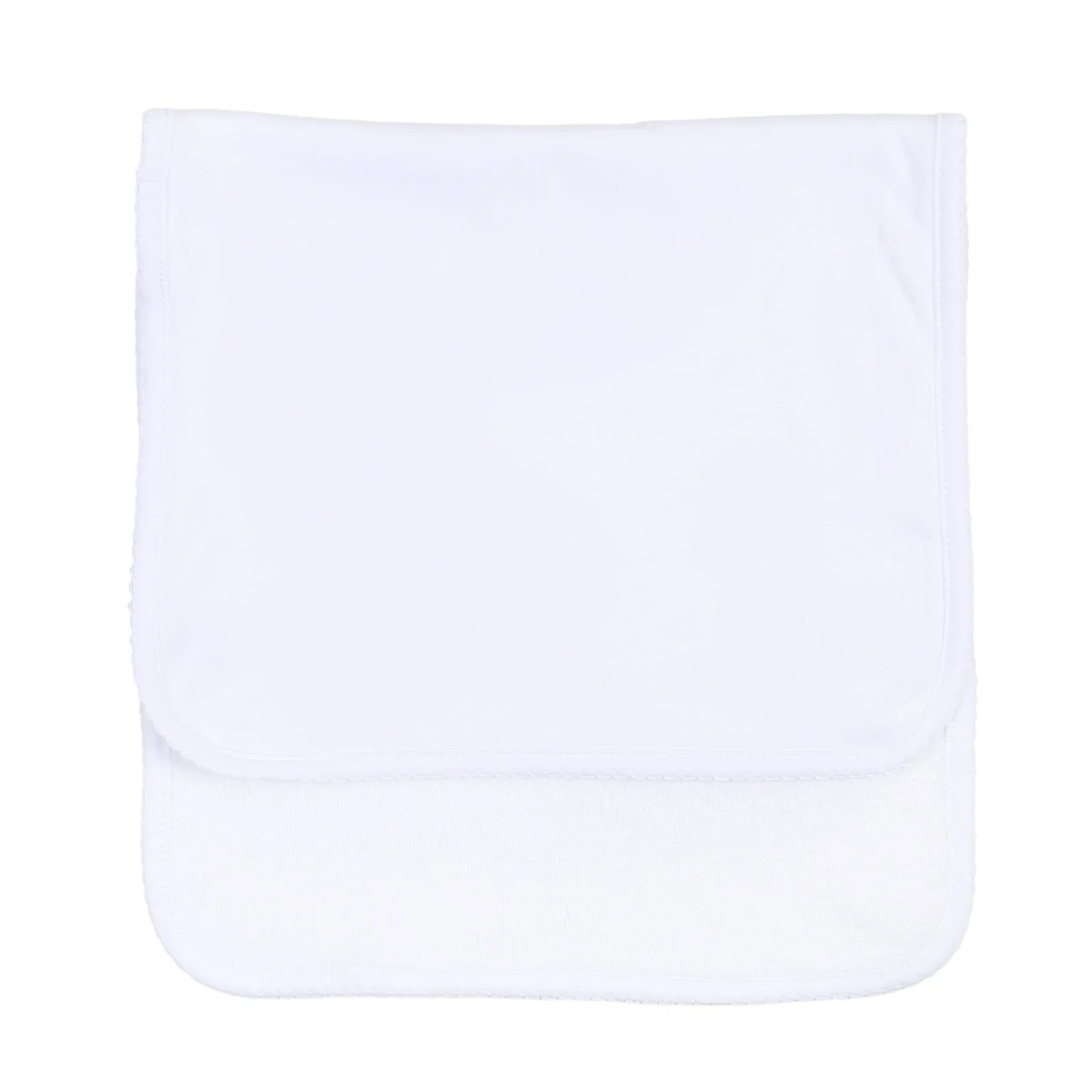 Cowgirl Themed White Cotton Burp Cloth with Diamond Jacquard Texture