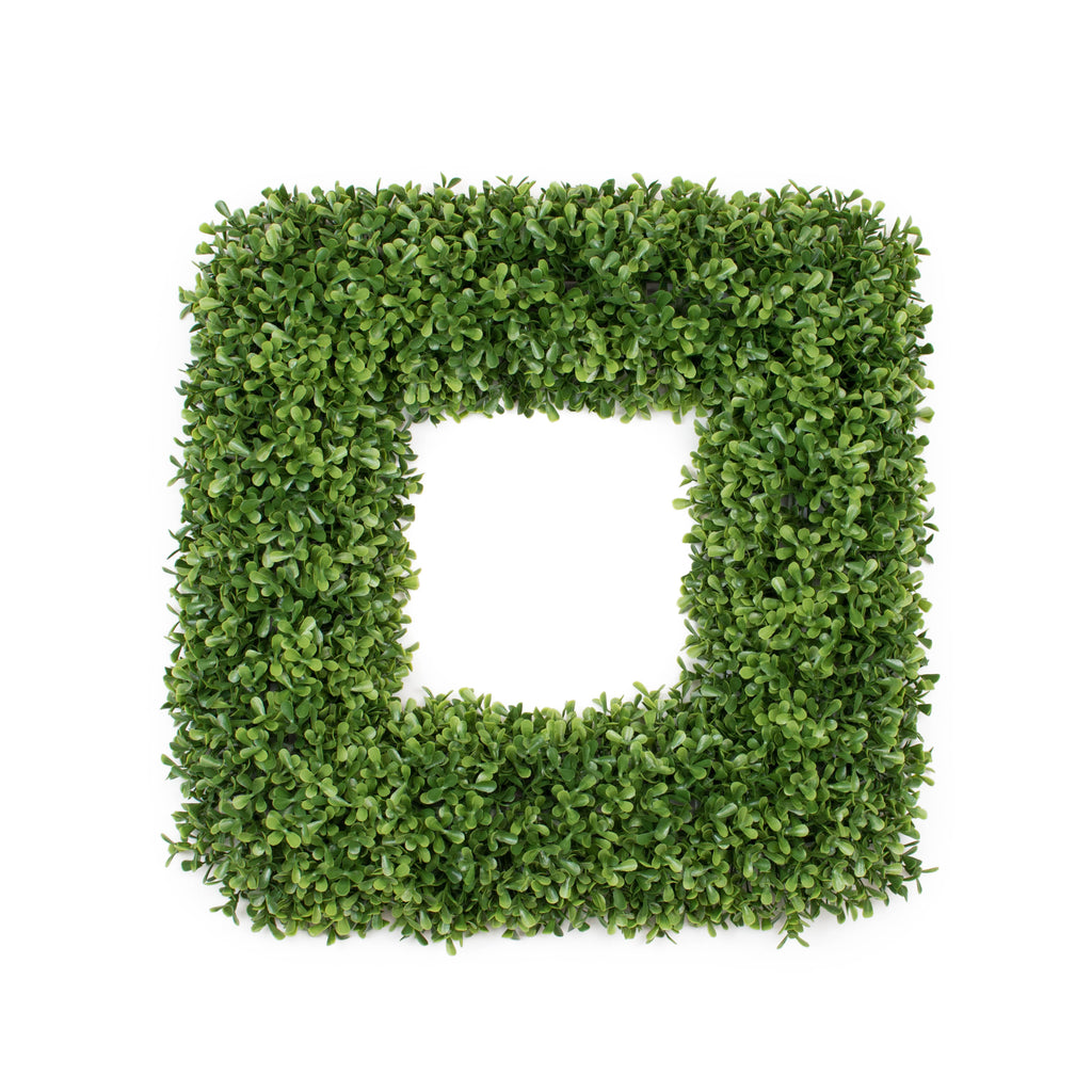 Faux Boxwood Square Wreath - 16 Inch
