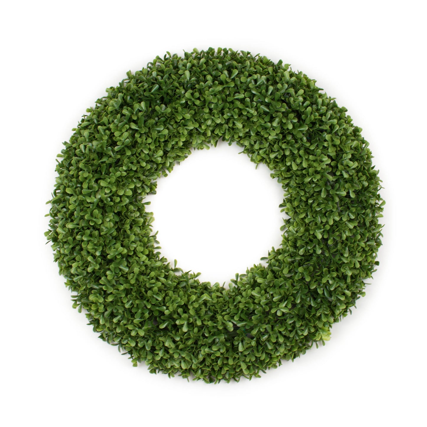 Faux UV Protected Boxwood Round Wreath - 22Inch