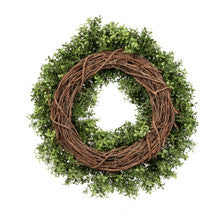 Faux UV Protected Boxwood Round Wreath - 22Inch